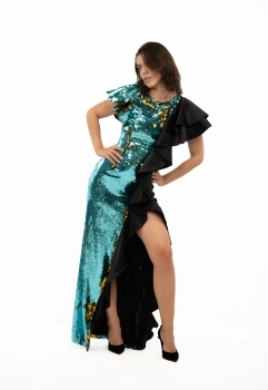 POLIESTER ALBASTRU CU IRIZATII