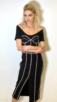 DRESS SILHOUETTE BLACK